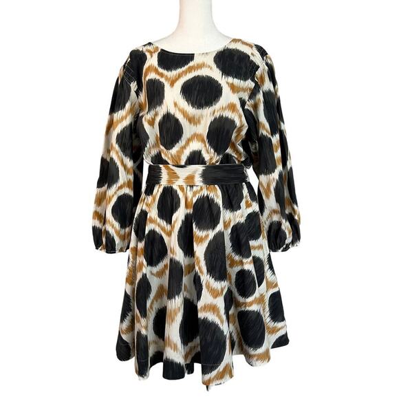 Maeve by Anthropologie Dresses & Skirts - Maeve Black and Tan Patterned Long Sleeve Dress